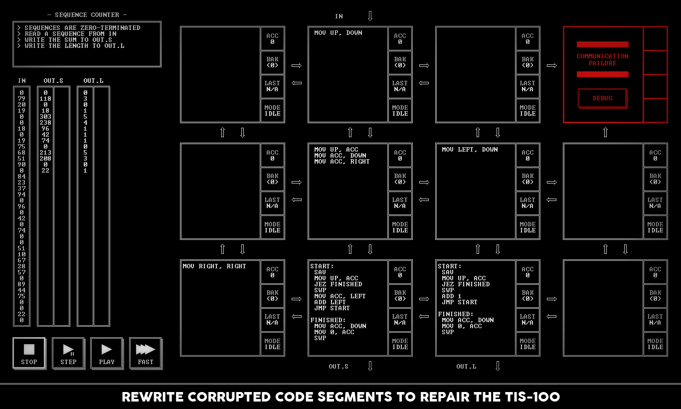 TIS-100 — screenshot 1