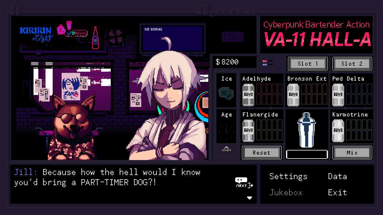 VA-11 Hall-A: Cyberpunk Bartender Action — screenshot 2