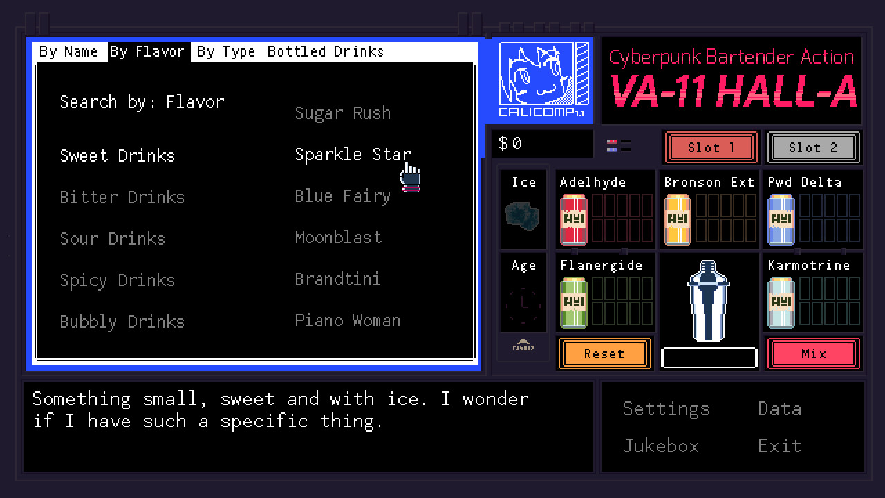 VA-11 Hall-A: Cyberpunk Bartender Action — screenshot 4