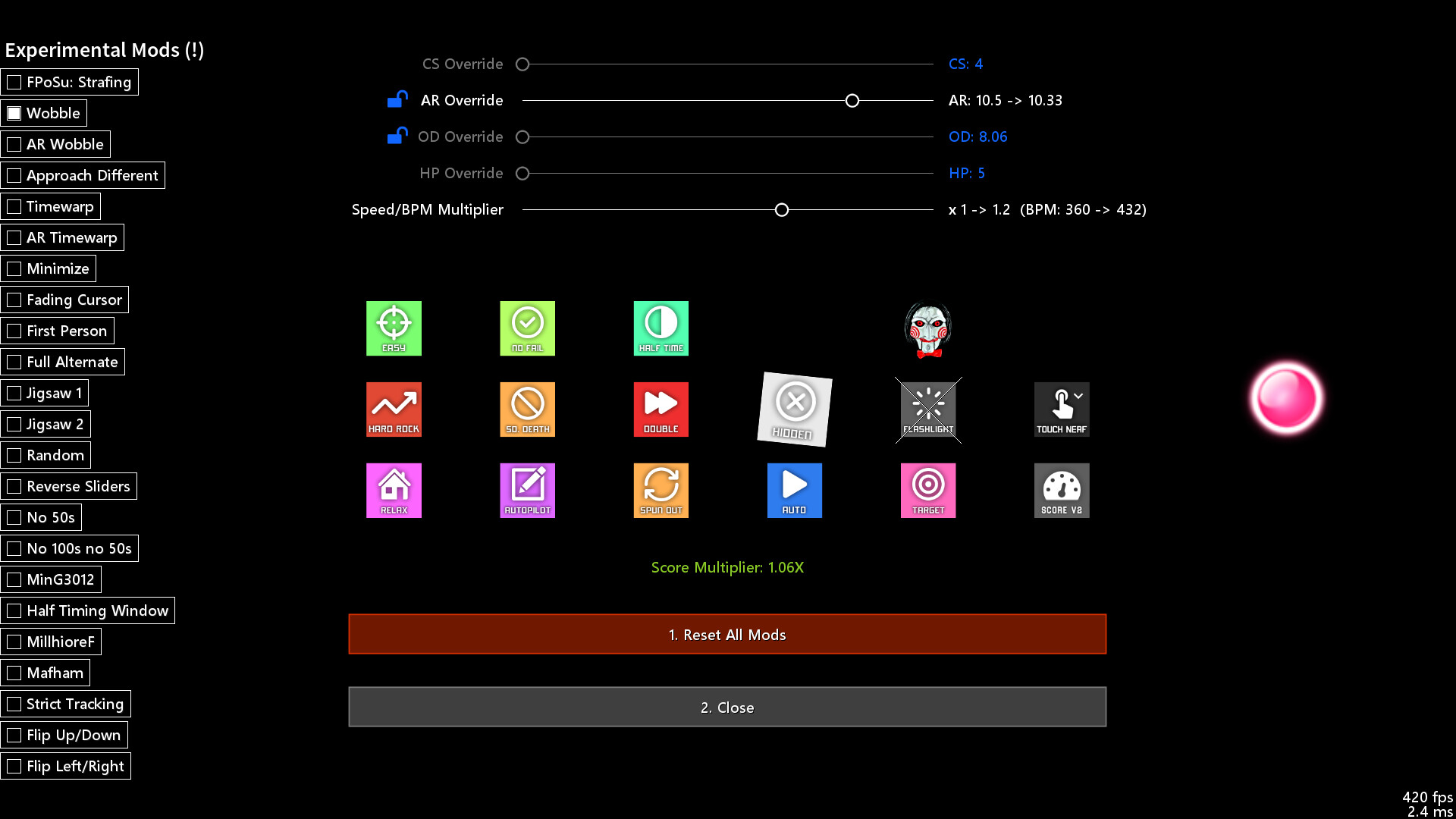 McOsu — screenshot 6