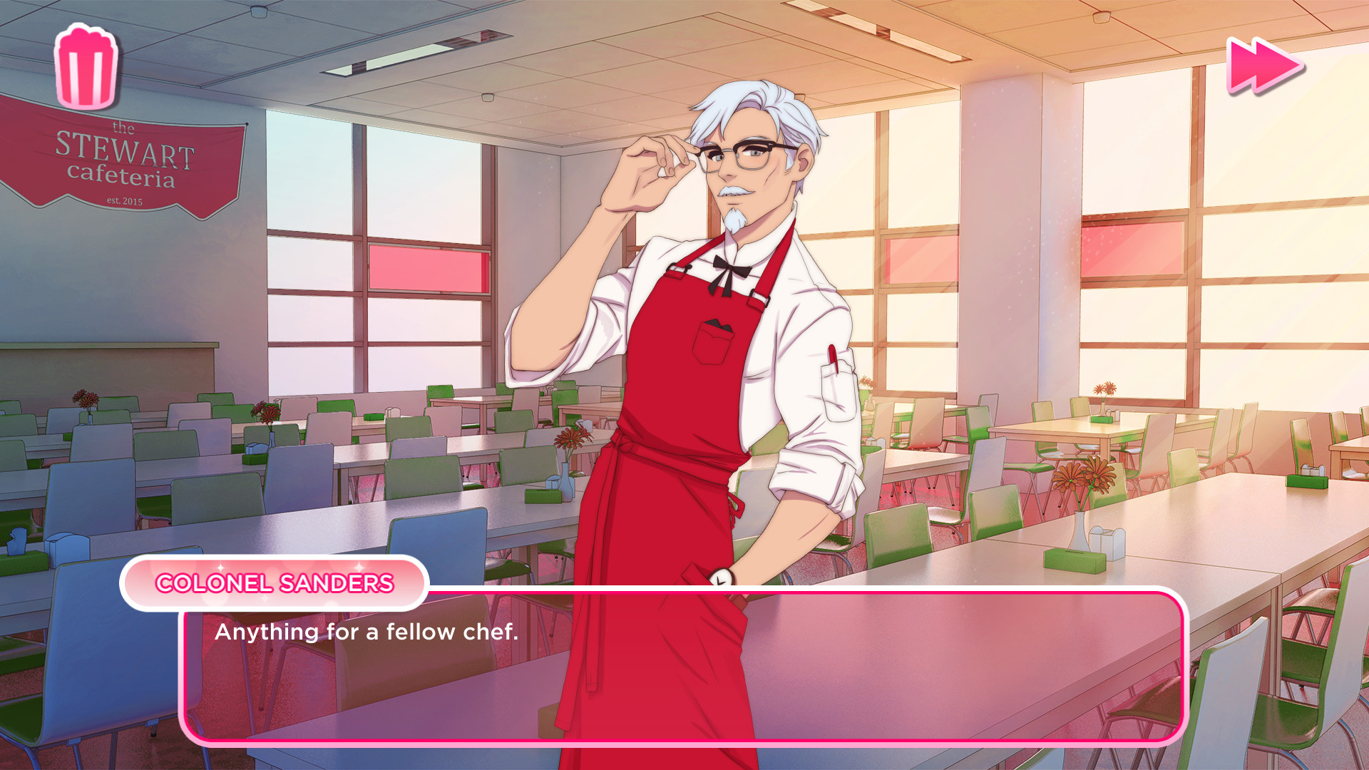 I Love You, Colonel Sanders! A Finger Lickin’ Good Dating Simulator — screenshot 1
