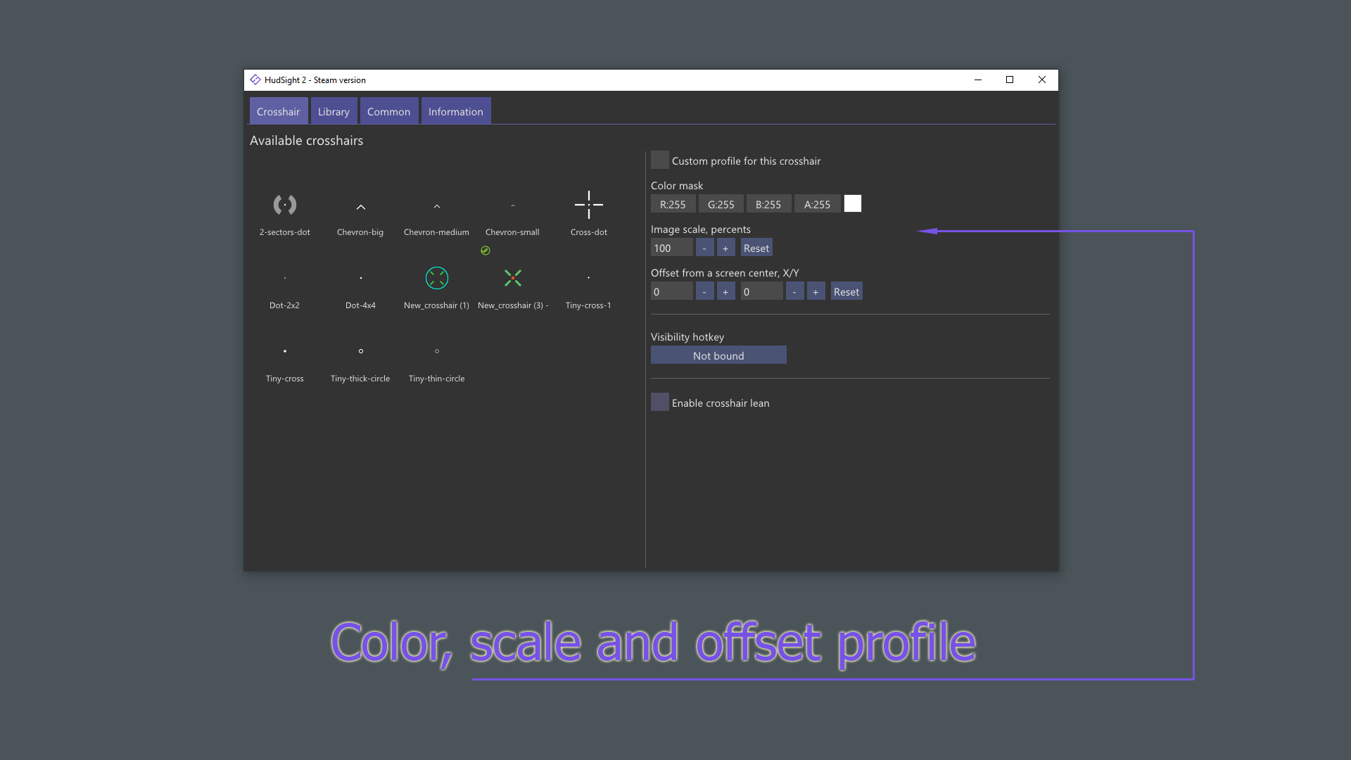 HudSight - crosshair overlay — screenshot 1