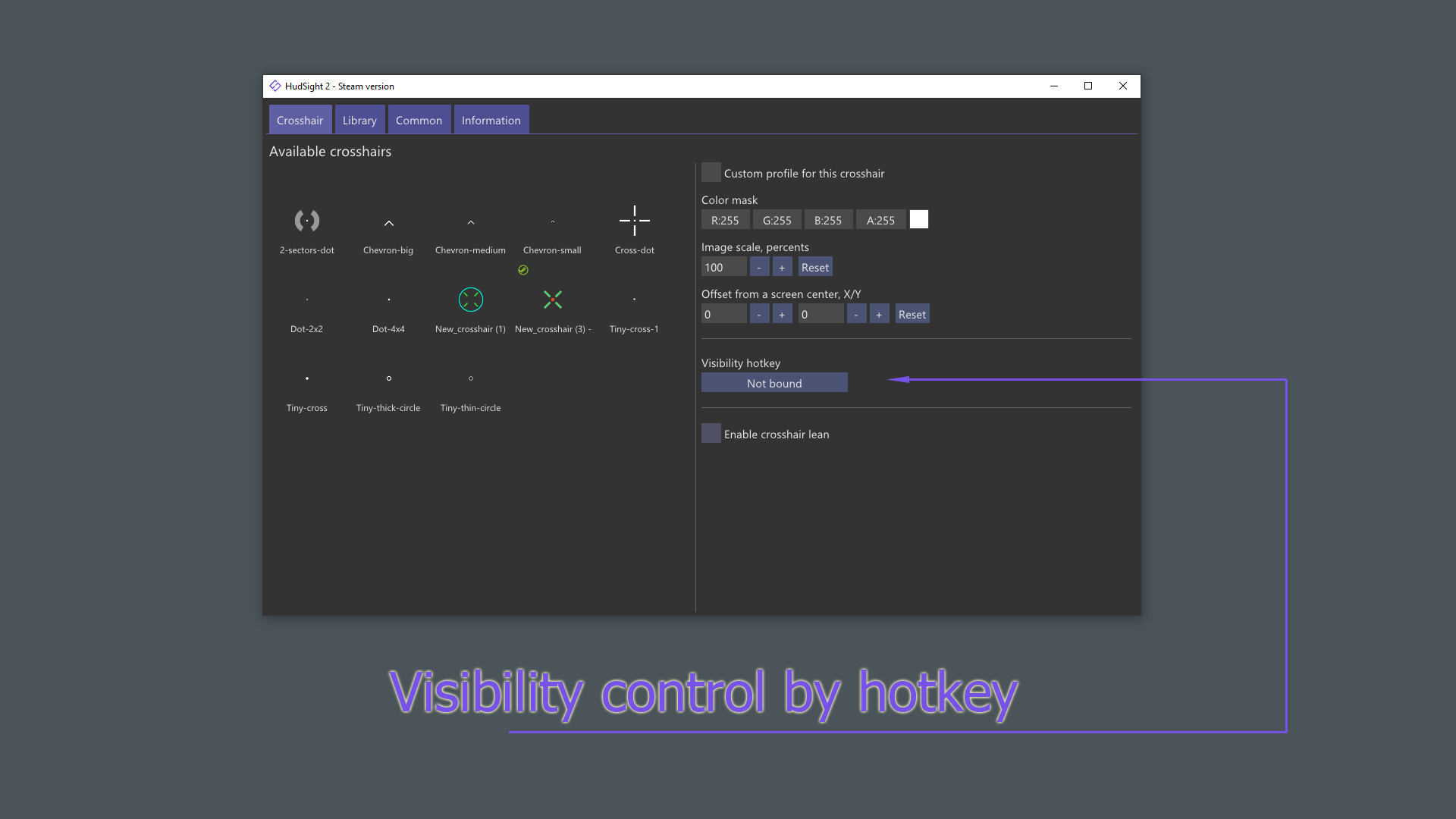 HudSight - crosshair overlay — screenshot 2